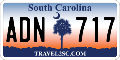 SC license plate ADN717