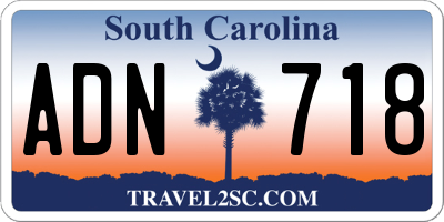 SC license plate ADN718
