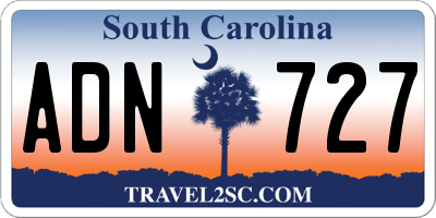 SC license plate ADN727