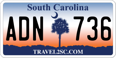 SC license plate ADN736