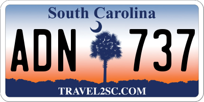 SC license plate ADN737