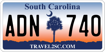 SC license plate ADN740