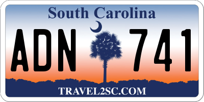 SC license plate ADN741