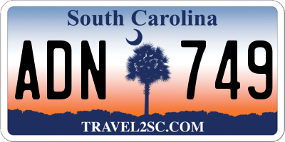 SC license plate ADN749