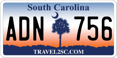 SC license plate ADN756