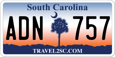 SC license plate ADN757