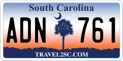 SC license plate ADN761