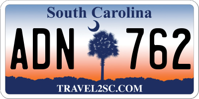 SC license plate ADN762