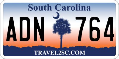 SC license plate ADN764