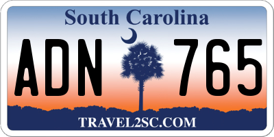 SC license plate ADN765