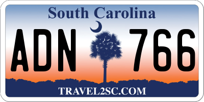 SC license plate ADN766
