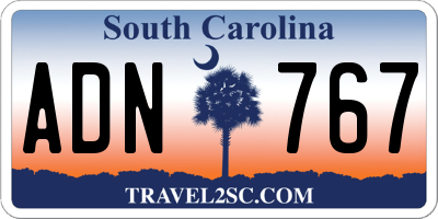 SC license plate ADN767