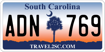 SC license plate ADN769