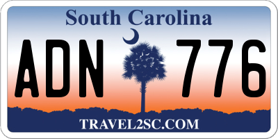 SC license plate ADN776