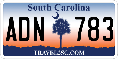 SC license plate ADN783