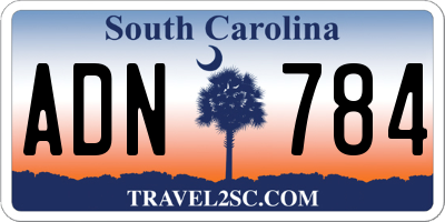 SC license plate ADN784