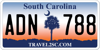 SC license plate ADN788