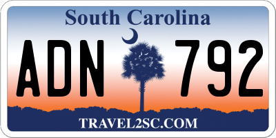 SC license plate ADN792