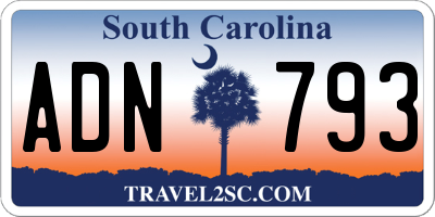 SC license plate ADN793