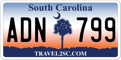 SC license plate ADN799