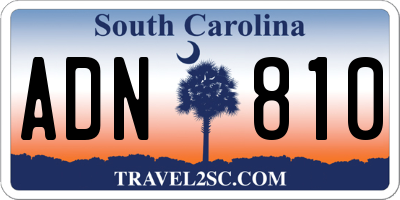 SC license plate ADN810