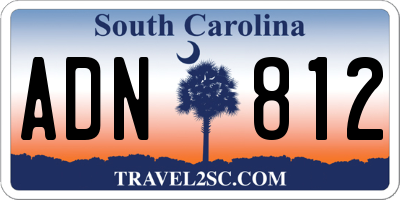 SC license plate ADN812