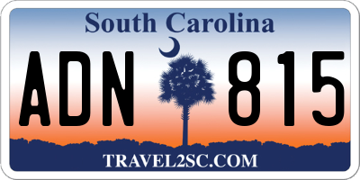 SC license plate ADN815