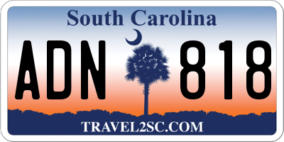 SC license plate ADN818