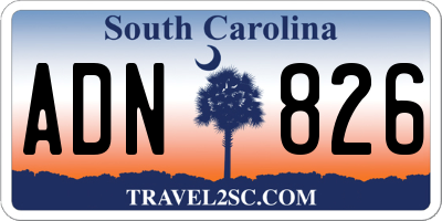 SC license plate ADN826