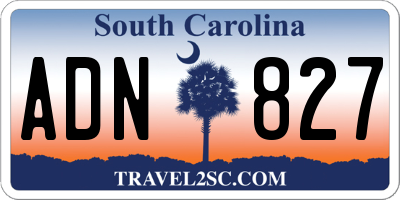 SC license plate ADN827