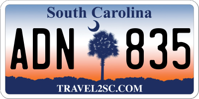 SC license plate ADN835