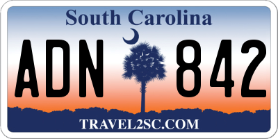 SC license plate ADN842