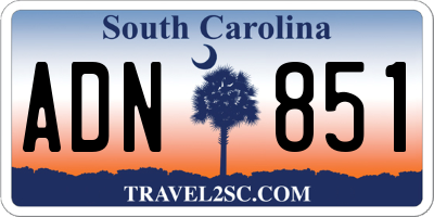 SC license plate ADN851