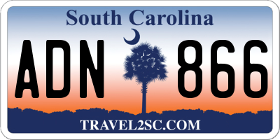SC license plate ADN866