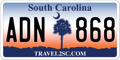 SC license plate ADN868