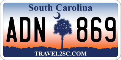 SC license plate ADN869
