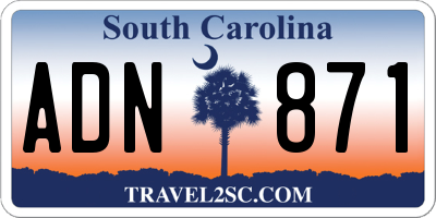 SC license plate ADN871