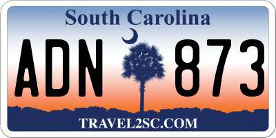 SC license plate ADN873
