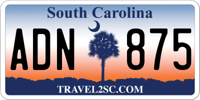SC license plate ADN875