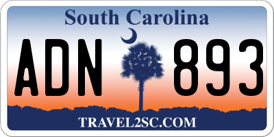 SC license plate ADN893