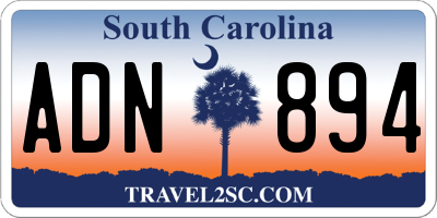 SC license plate ADN894