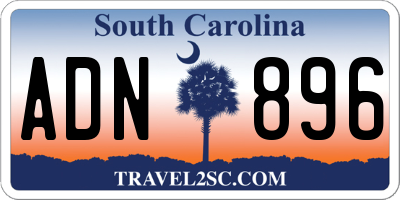 SC license plate ADN896