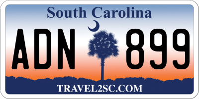 SC license plate ADN899
