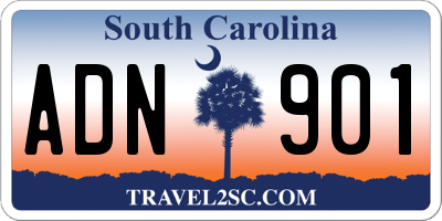 SC license plate ADN901
