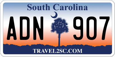 SC license plate ADN907