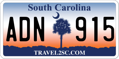 SC license plate ADN915