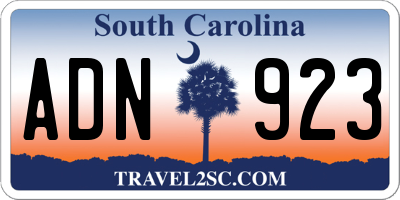 SC license plate ADN923