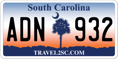 SC license plate ADN932