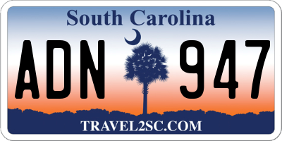 SC license plate ADN947