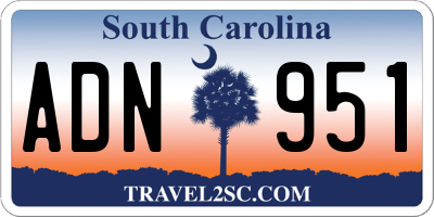 SC license plate ADN951